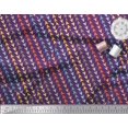 thumbnail image 3 of Soimoi Purple Poly Georgette Fabric Diagonal Arrow Printed Fabric 1 Yard 52 Inch Wide, 3 of 3