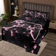 thumbnail image 2 of YST Boys Gaming Quilt Set Queen Kids Gamer Bedspread Pink Geometry Honeycomb Print Coverlet Set, Gamepad Controller Decor Bed Set Modern Abstract Plaid Bedding 3 Pcs, 2 of 5