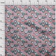 thumbnail image 3 of oneOone Velvet Peach Fabric Asian Japanese Koi Fish with Abstract Flower Sewing Material Print Fabric by The Yard 58 Inch Wide, 3 of 4