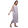 thumbnail image 2 of Moomaya Womens Lace Border Sleepwear For Ladies Button Placket Nightdress, 2 of 5