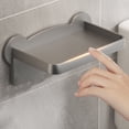 thumbnail image 2 of Bowayaoa Wall Mounted Toilet Paper Holder, No Punching Toilet Tissue Rack with Phone Shelf, Plastic Bathroom Tissue Storage Rack, Washcloth Holder for Bathroom, 2 of 7