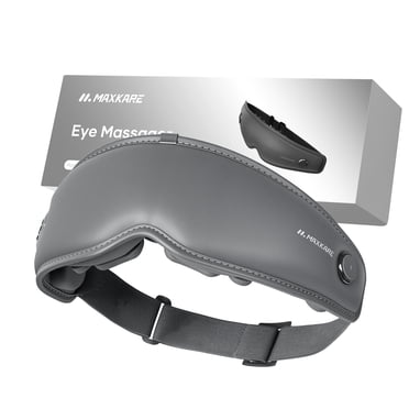 MaxKare Masseur pour les Yeux avec Chaleur, Masseur pour les Yeux Bluetooth avec Musique pour Soulager les Yeux Secs et la Fatigue, 4 Modes, Batterie 120 Min, Masque pour les Yeux Portable et Rechargeable pour la Maison, le Bureau et les Voyages, Gris