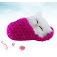 thumbnail image 2 of Sleeping Cat Toy Small Cat Stuffed Animal Plush Toy Kitten(Cat in Random Color)Rose Red, 2 of 7