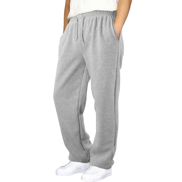 BLVB Boys Sweatpants Wide Leg Boys Athletic Drawstring Joggers Pants Kids Sweatpants Open Bottom Pants for Teen