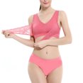 thumbnail image 1 of XZNGL Womens Non Steel Ring Adjustable Gathered Buckle Lace Bra Set, 1 of 6