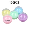 thumbnail image 3 of kurtrusly Petits Pots de Rangement Ronds en Plastique Robustes et Rechargeables Contenants pour Artisanat Vides Ronds Transparents Durables Boules Rondes Torsadées Vides Demi-Couleur 45mm, 3 of 4