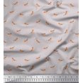 thumbnail image 3 of Soimoi Gray Modal Satin Fabric American Robin Bird Fabric Prints by Yard 42 Inch Wide, 3 of 5