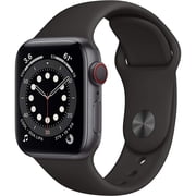 Restored Apple Watch Series 6 (GPS + Cellular, 40mm) Space Gray Aluminum Case and Black Band - Excellent (Certified Refurbished)