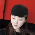 thumbnail image 2 of Mode Hip Hop Docker Citrouille Casquette Unisexe Sans Bord Bonnet Skullcap (Orange), 2 of 4