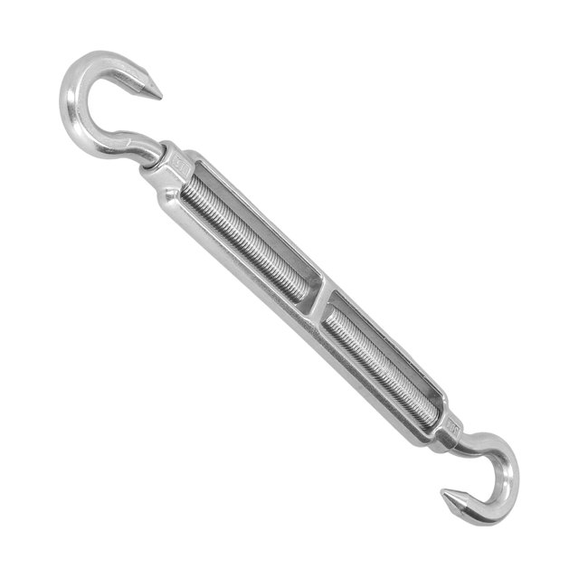 Kritne Adjustable Wire Tensioner,Stainless Steel Tensioner,Wire Rope Tensioner 304 Stainless Steel M16 Adjustable Turnbuckle Bolt Hook Rigging Accessories