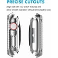 thumbnail image 5 of KOMI Bling Case Compatible For Apple Watch 38mm 40mm 42mm 44mm, Crystal Diamond Apple Watch Protector Case Slim PC Anti-Scratch Bumper Frame Protective Cover For iWatch Series SE/6/5/4/3/2/1 Clear, 5 of 5