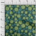 thumbnail image 1 of oneOone Polyester Lycra Fabric Leaves & Floral Artistic Printed Craft Fabric BTY 56 Inch Wide, 1 of 1