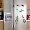 thumbnail image 1 of KITTEHIGM Kitchen Fridge Wall Sticker, Cute Sticker Fridge Happy Delicious Face Kitchen Fridge Wall Refrigerator Vinyl Stickers Cute Home Decor 1 Set Returned Items #09, 1 of 4