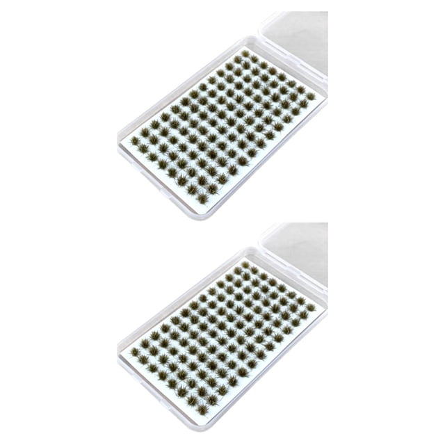 Youkk Resin Mini Grass Tuft Low Maintenance Miniatures Static Grass Tuft For Versatile Long-lasting No.6 2Set