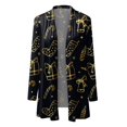 thumbnail image 4 of Cardigan à Manches Longues pour Femmes Tombant Cardigan Ouvert devant avec Poches Casual Duster Léger Cardigan Pull, 4 of 4