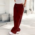 thumbnail image 1 of Tnhcen Women's Drawstring Low-Rise Cargo Pants - Multi-Pocket Stretch Workwear Relaxed Fit Casual Style Soft Lightweight Trousers, 1 of 5
