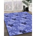 thumbnail image 3 of Ahgly Company Tapis d'Intérieur Lavables en Machine, Carrés de Transition Bleu Ciel, Carrés de 5', 3 of 7