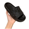 thumbnail image 3 of Cloud Slides for Women Cute Cartoon Print Shower Slippers Comfort Quick Drying Bath Sandals Soft Platform Sandals, 3 of 4