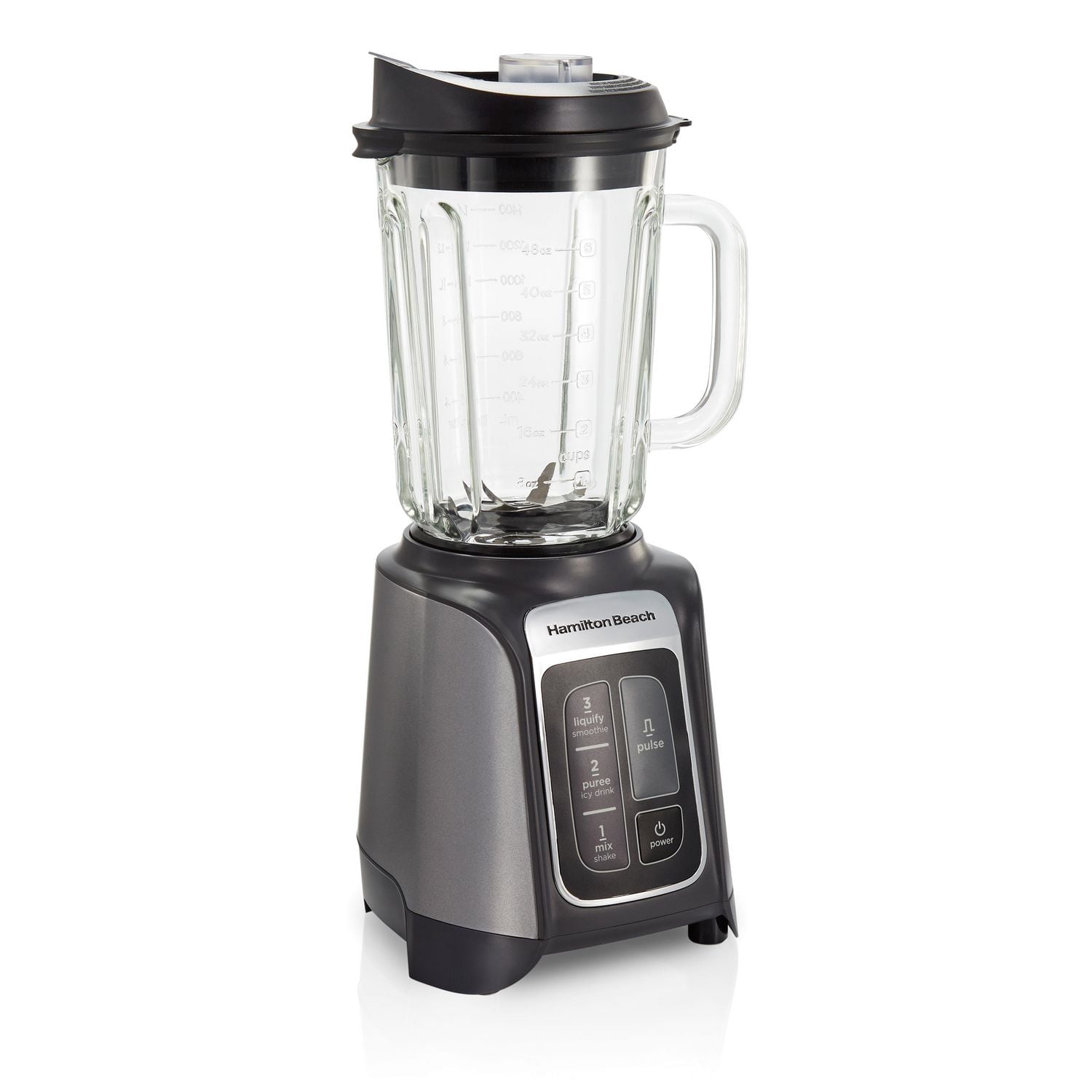 Hamilton Beach PowerMax™ Professional High-Performance Blender, 1680 Peak Watts, 48 oz Glass Jar, Grey – 58600J