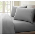 thumbnail image 1 of 1200 Thread Count 100% Cotton Solid Sheet Set (Full, Silver), 1 of 3