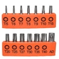 thumbnail image 1 of Lefu 14pcs Set 25mm Torx Screwdriver Bits with Hole T5-T40 Electric Screw Driver, 1 of 8