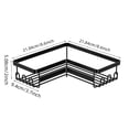 thumbnail image 3 of Product category Rack Storage Shelf - Shower Organizer with Soap Holder and Stainless Steel - No-Drill Wall Mounted Rack for Bathroom Dorm Kitchen, 3 of 5