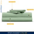 thumbnail image 2 of 600 TC Egyptian Cotton RV King Bed Sheet Set Include's - 15" inch Deep Fitted Sheet | 1 Flat Sheet | 2 Pillowcases | Moss Solid, 2 of 7