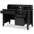 thumbnail image 3 of Patiojoy Wooden Computer Writing Desk Office Study Table with Drawers Black, 3 of 5