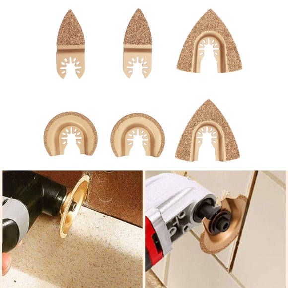 Universal Oscillating Tool Blades, Rust Proof 6Pcs Replacement Oscillating Saw Blades Corrosion Resistant  for Wood