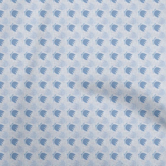 oneOone Tissu en Rayonne Bleu Grisâtre Matériau de Robe Tissu Imprimé Tissu au Mètre 56 Pouces de Large-6m