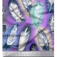 thumbnail image 1 of Soimoi Poly Georgette Fabric Leaves & Feather Print Fabric by the Yard 52 Inch Wide, 1 of 3