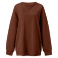 thumbnail image 4 of Jamicy Chandails en Molleton pour Femmes 2025 Nouvelle Mode Surdimensionné en Polaire Col Rond Chandail Décontracté Confortable Automne 2025 Mode Basique, 4 of 4