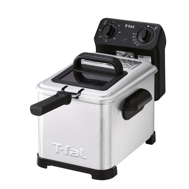 T-fal Friteuse Familiale Family Pro, 3 L / 3,2 pintes, Acier Inoxydable, Température Réglable, Filtre Anti-Odeur