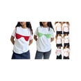 thumbnail image 2 of Gupgi T-Shirts Blancs pour Femmes Soutien-Gorge Imprimé Manches Courtes Col Rond Tee Ample Tops d'Été Décontractés, 2 of 5