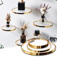 thumbnail image 1 of Neinkie Traditional 7.83" x 7.83" Gold Floating Shelf, 1 of 7