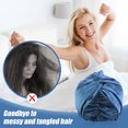 thumbnail image 4 of maskred Ample Space Satin Bonnet Comfortable And Exquisite Craft For Hair Care Large Navy 1Set, 4 of 6