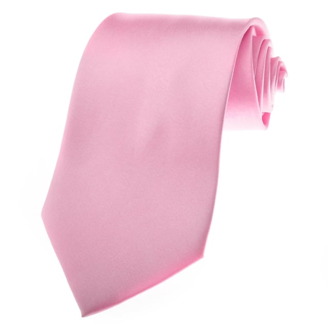 TopTie Unisex Necktie Solid Color Pink Regular Tie
