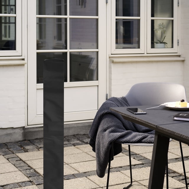 WRITWAA Wear Resistant Black Patio Heater Cover with Adjustable Drawstring for Outdoor Use