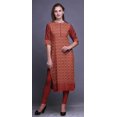 thumbnail image 2 of Bimba Tuniques Droites pour Femmes Kurta Imprimée Tunique d'Été, 2 of 6