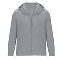 thumbnail image 4 of RXIRUCGD Ensemble de Protection Solaire pour Homme Veste Décontractée à Manches Longues avec Capuchon, Gris, Taille : S, 4 of 6