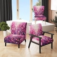 thumbnail image 1 of Designart "Magical Magenta" Pink Abstract Landscape Upholstered Accent Chair - Modern Arm Chair For Living Room, 1 of 7