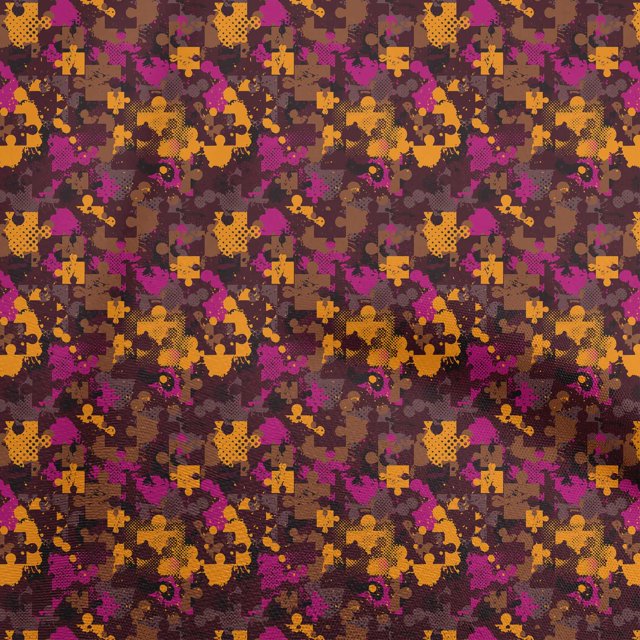 oneOone Cotton Poplin Twill Brown Fabric Abstracts Craft Projects Decor Fabric Printed By The Yard 56 Inch Wide