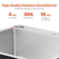 thumbnail image 3 of VEVOR 33" Kitchen Sink Top Mount Single Bowl Drop-In Basin Stainless Steel Bar, 3 of 9