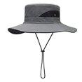 thumbnail image 2 of Chapeau pour Hommes Large Bord Protection Solaire Randonnée en Plein Air Seau de Pêche Protection Solaire UV Randonnée Casquette de Pêche, 2 of 5
