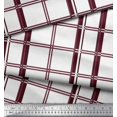 thumbnail image 3 of Soimoi Purple Moss Georgette Fabric Window Pane Check Fabric Prints By Yard 42 Inch Wide, 3 of 3