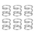 thumbnail image 1 of Uxcell 6Pack Compression Springs, 1.2mm Wire Diameter x 10mm OD x 10mm Length Stainless Steel Extension Spring, Silver, 1 of 5
