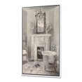 thumbnail image 1 of French Bathroom Vintage I - Traditional Bathroom Framed Canvas, 1 of 3