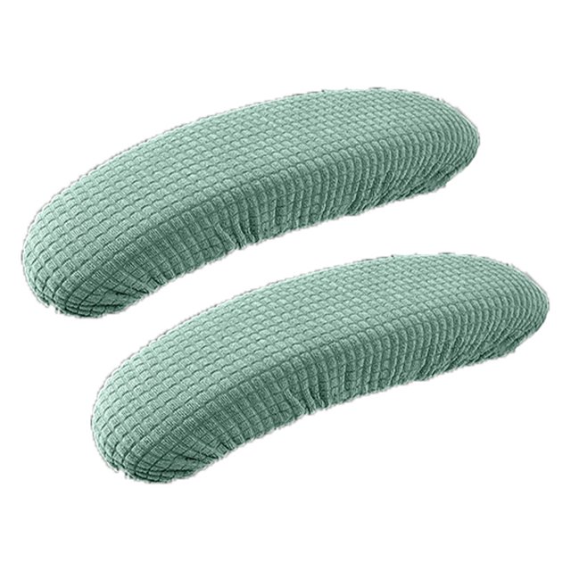Redempat Washable Office Chair Armrest Covers Wear-resistant Easy To Install Wide Application Soft Matcha green 1Set