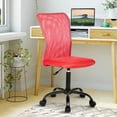 thumbnail image 1 of NiamVelo Armless Mesh Office Chair Adjustable Ergonomic Desk Chair with Casters, Mid Back Swivel Rolling Executive Task Chair for Home Office, Red, 1 of 7