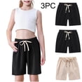 thumbnail image 2 of Rbaofujie Girls Drawstring Shorts Summer Elastic Waist Casual Lightweight, 2 of 9